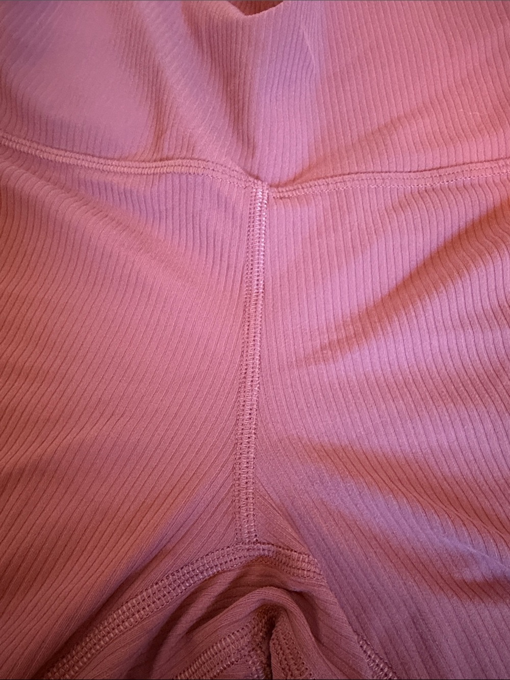 Lululemon Mauve Ribbed High-Waist Leggings-size 6 - Picture 4 of 4